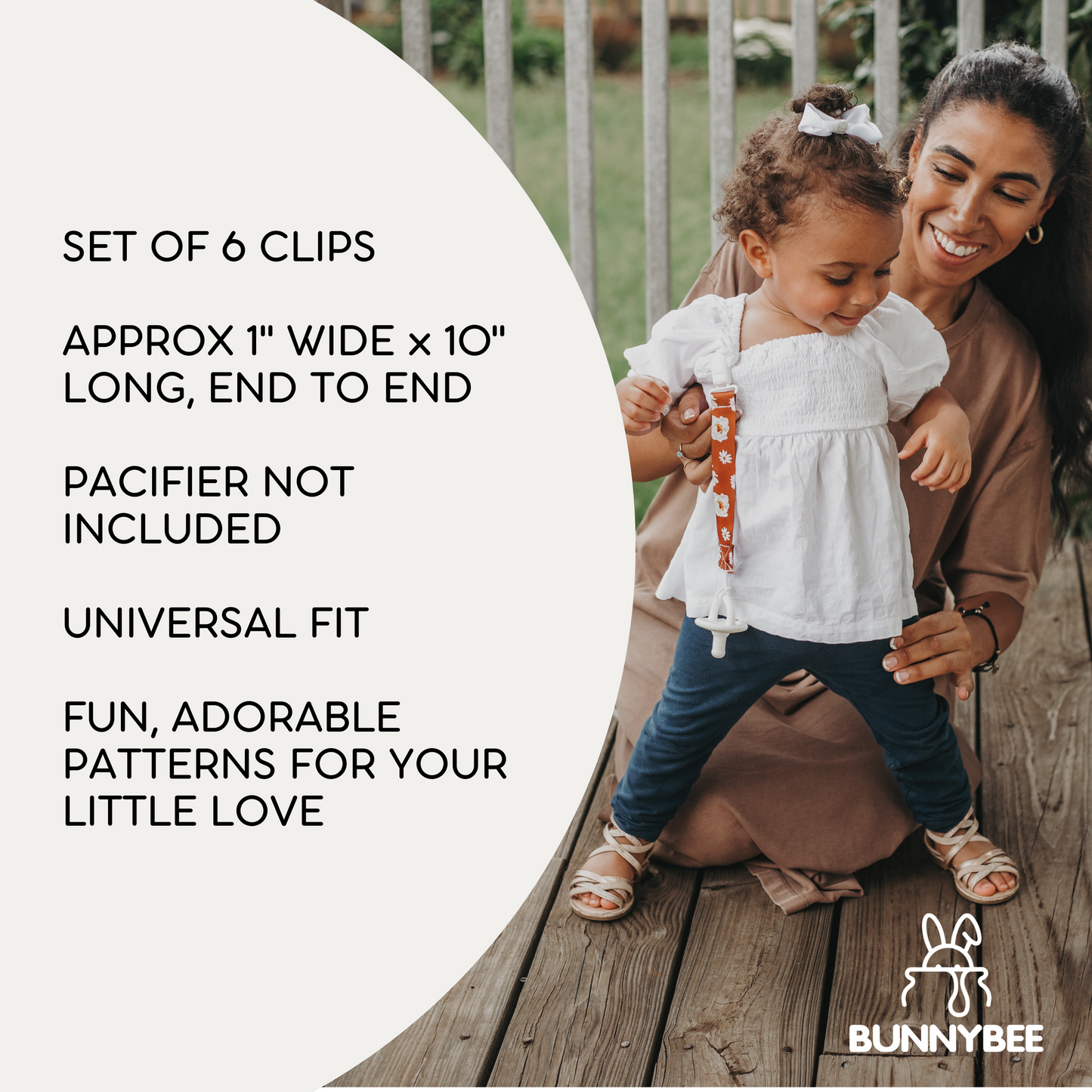 Vintage Blooms Pacifier Clip Set