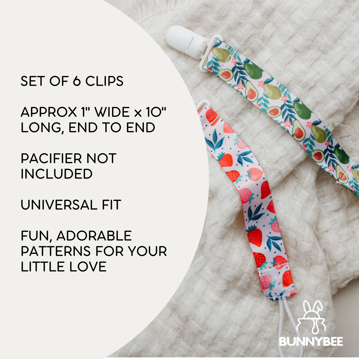 Citrus Crush Pacifier Clip Set