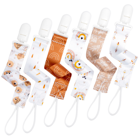 Scandinavian Skies Pacifier Clip Set