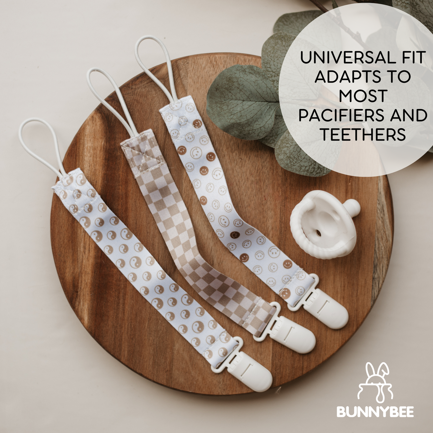 Balanced Bears Pacifier Clip Set